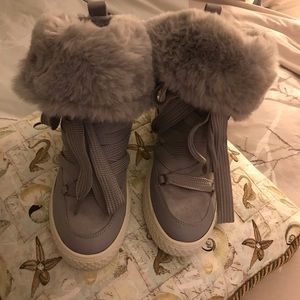 Boots ~ Ankle boot in Grey Faux Leather